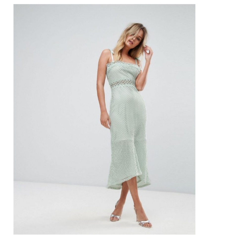 Vera Moda Lace Insert Midi Dress.